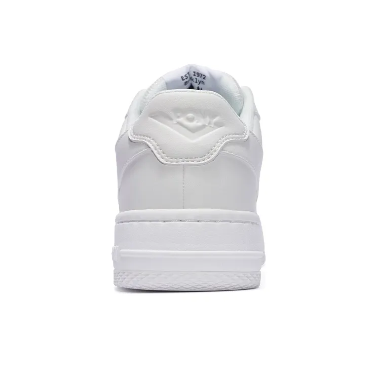 PONY Lighting Slip Resistant Cushioning Wear Resistant Low Top Skateboard Shoes Unisex White-3