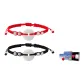 White Jade Peaceful Buckle Bracelet Couple's (Blue Beating Heart Box)