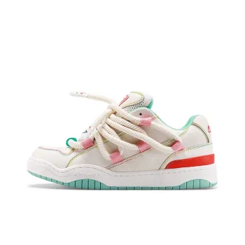 Cat&Sofa Dreadlocks Series Skateboard Shoes Unisex White Red