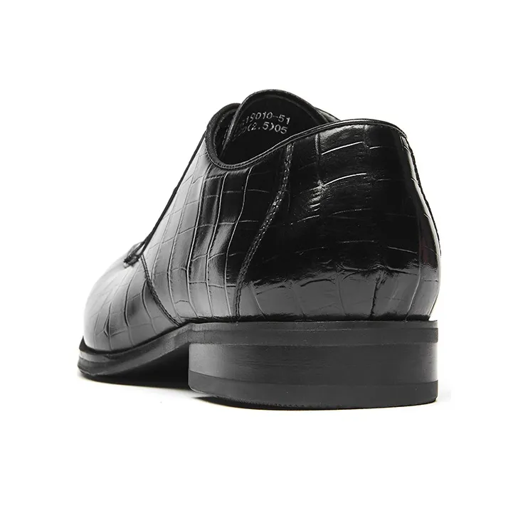 KANGNAI Dress Shoes Men Low Top Black-3