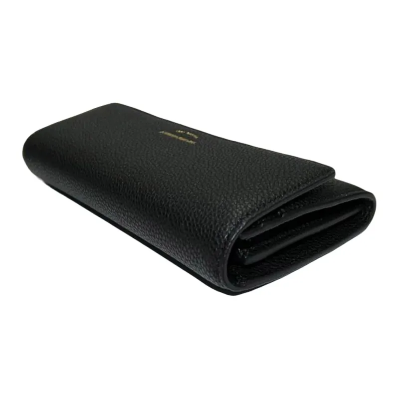 EMPORIO ARMANI Grain Leather Wallet Men's Black-4
