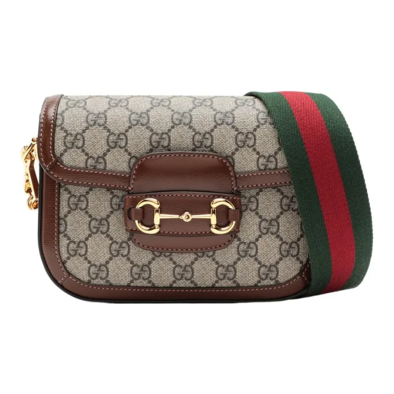 GUCCI Horsebit 1955 Mini Shoulder Bag Beige/Ebony-0