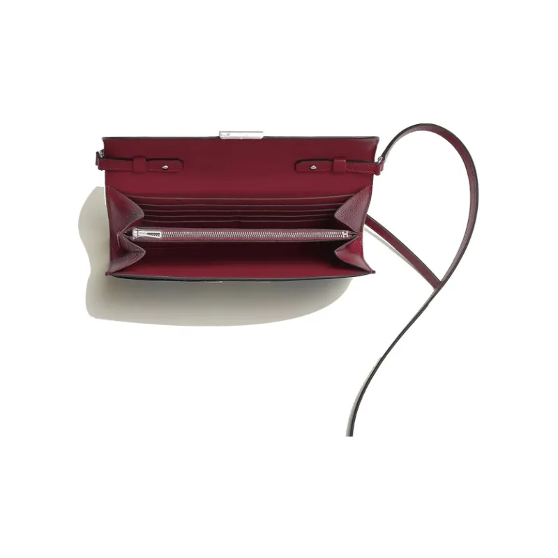 HERMES Constance Long To Go Epsom Calfskin Wallets Handheld Shoulder Bag Crossbody Bag Women's B5 Rubis Gemstone Red-1
