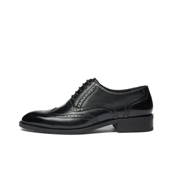 KANGNAI Dress Shoes Men Low-Top Black