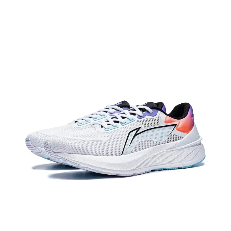 LiNing YueYing 2.0 Anti Slip And Wear Resistant Breathable Low Top Running Shoes Men's White Blue Orange Purple-2