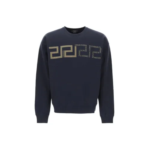 VERSACE Sweatshirts Men Dark Blue