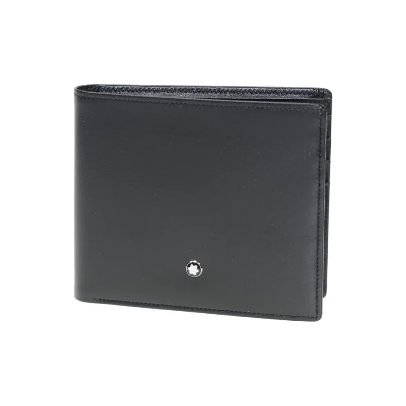 MONTBLANC Meisterstuck Smooth Leather Card Holder Wallets Men's Black-1