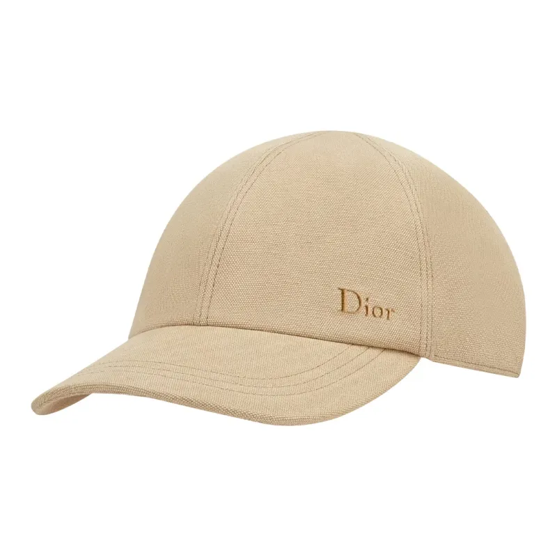 DIOR Cotton Baseball Caps Men's Yellow-0