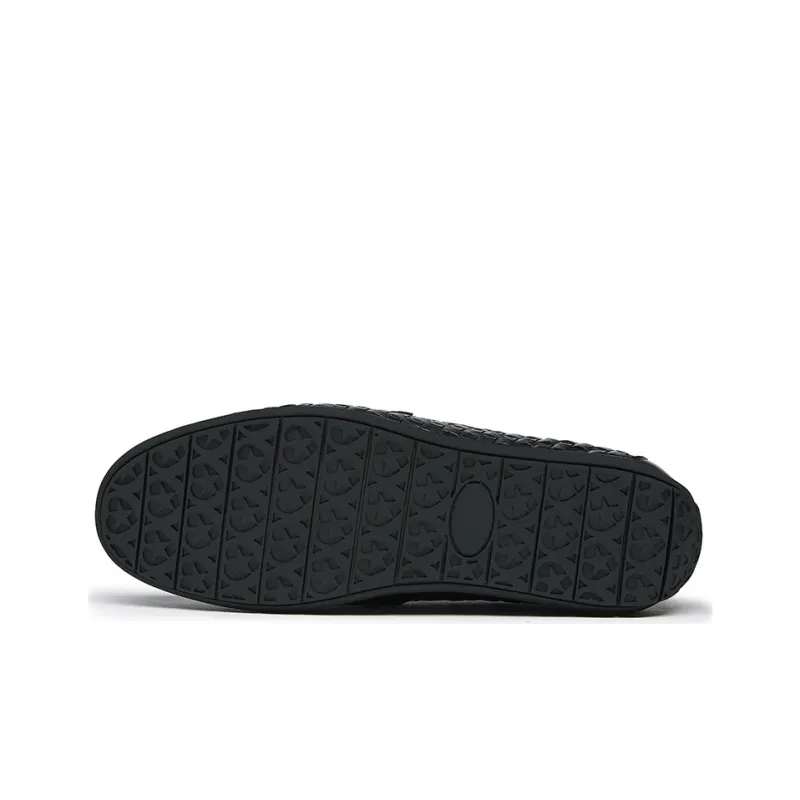 KANGNAI Men's Casual Shoes Men Low-Top Black-4