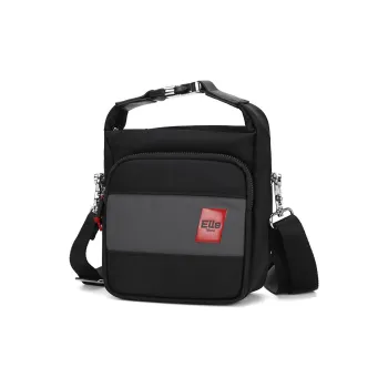 ELLE HOMME Fabric Handbag Shoulder Bag Crossbody Bag Regular Unisex Black