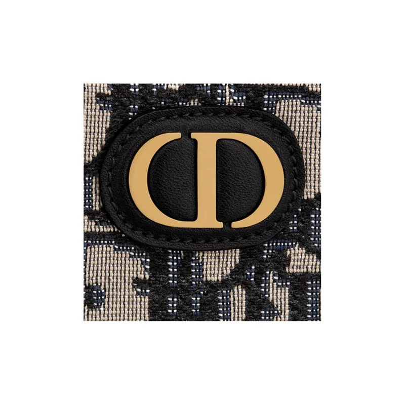 DIOR Oblique Printed Canvas Earphone Case Unisex Khaki-6