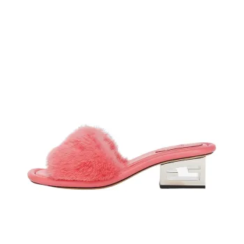 FENDI Baguette Slide Slippers Women's Pink