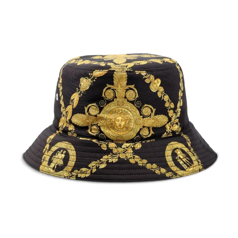 VERSACE Bucket Hats Men Black/Gold-0
