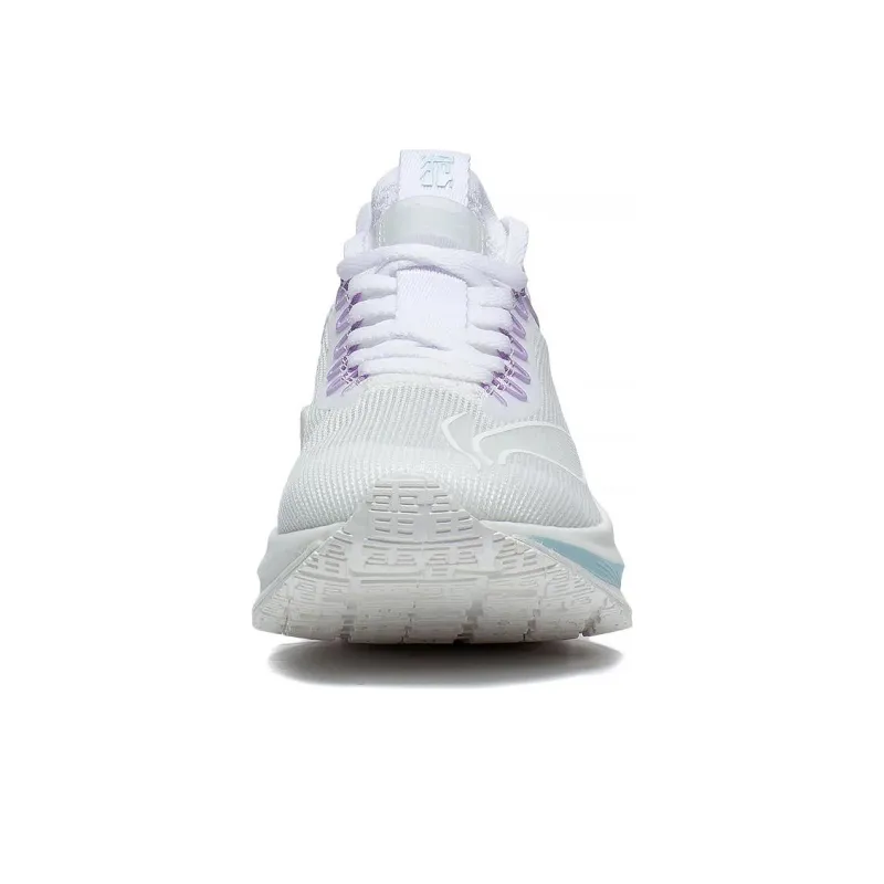 LiNing Jueying Essential Anti Slip Wear Resistant Low Top Running Shoes Women's White Blue Orange Purple-3
