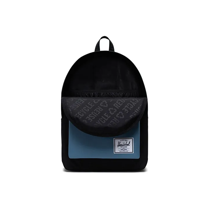Herschel Recycled Material Backpack Extra Large Unisex Classic Black/Rippling Blue-3