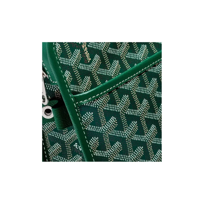 GOYARD JOUVENCE Canvas With Leather Travel Storage Bags Handheld Toiletry Bags Medium Size Unisex Green-3