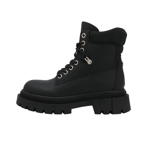 URBAN REVIVO Martin Boots Women's Jet Black