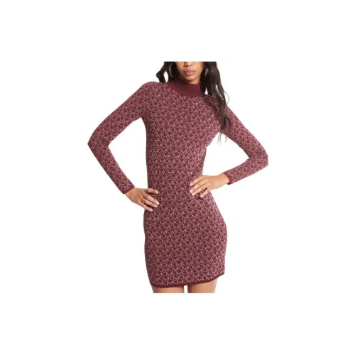 MICHAEL KORS Long-Sleeved Dresses Women's Merlot Grape Red