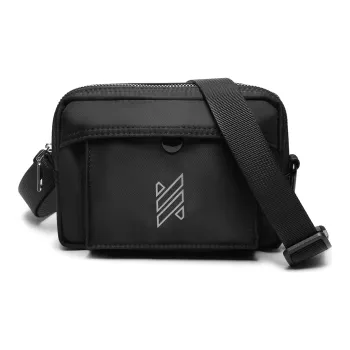 NOMK Oxford Workwear Techwear Sling Bag Small Square Bag Backpack Shoulder Bag Crossbody Bag Small Size Unisex Black