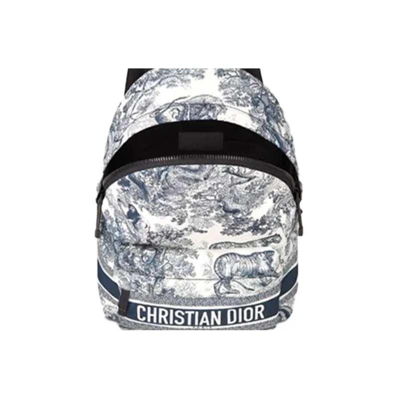 DIOR DiorTravel Technical Fabric Travel Storage Bag Handbag Backpack Small Size Women's White-5