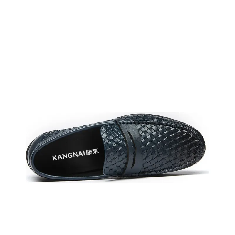 KANGNAI Men's Casual Shoes Men Low-Top Blue-2
