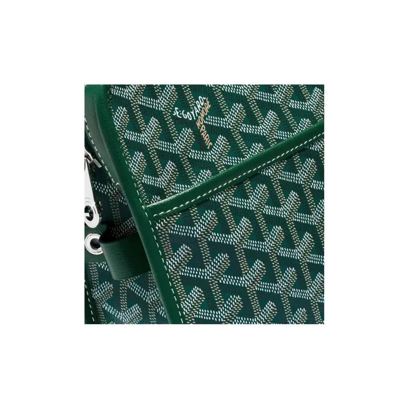 GOYARD JOUVENCE Calfskin Canvas Storage Bags Handheld Toiletry Bags Large Size Unisex Green-3