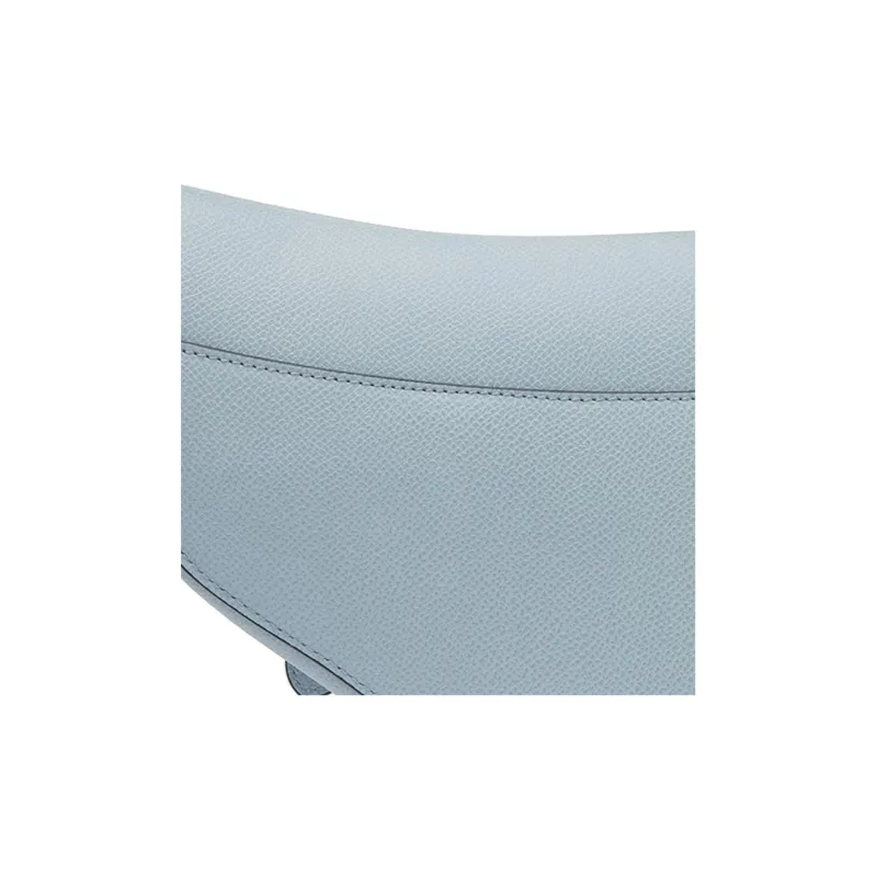 DIOR Saddle Grained Calfskin Saddle Bag Shoulder Bag Mini Women's Blue-3