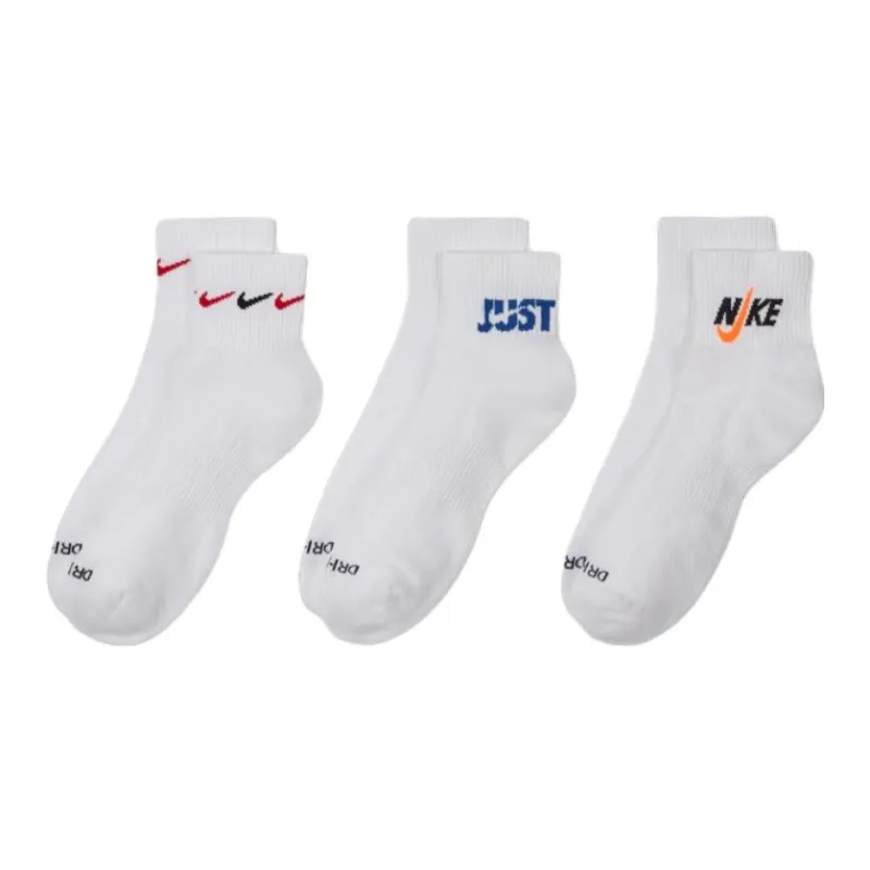 Nike Training Ankle Socks 3 Pack 'Multicolor'-0