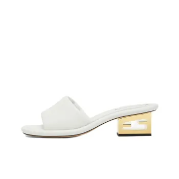 FENDI Baguette Fashion Slippers 6cm Women's White