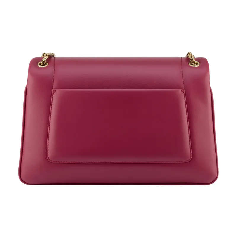 BVLGARI Serpenti Reverse Calfskin Crossbody Bag Shoulder Bag Women's Red-3