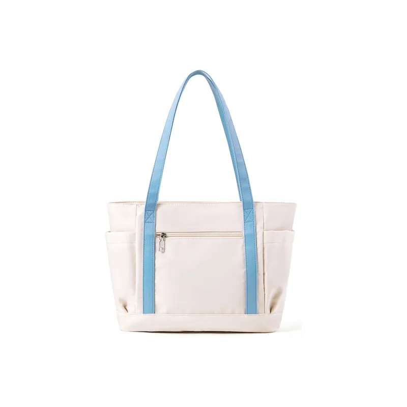 Miffy Nylon Fabric Tote Bag Shopping Bag Handbag Shoulder Bag Women's Ecru/Light Blue-2