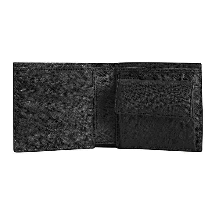 Vivienne Westwood Orborama Jacquard Fabric Wallet Mini Men's Black/Gray-4
