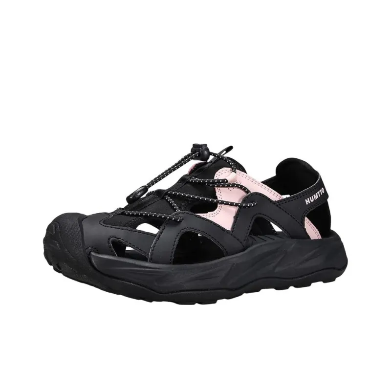 HUMTTO Beach River Trekking Shoes Sports Sandals Women's Black Smoke Pink-1
