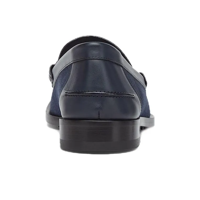 FENDI O'Lock Loafers Men's Blue-4