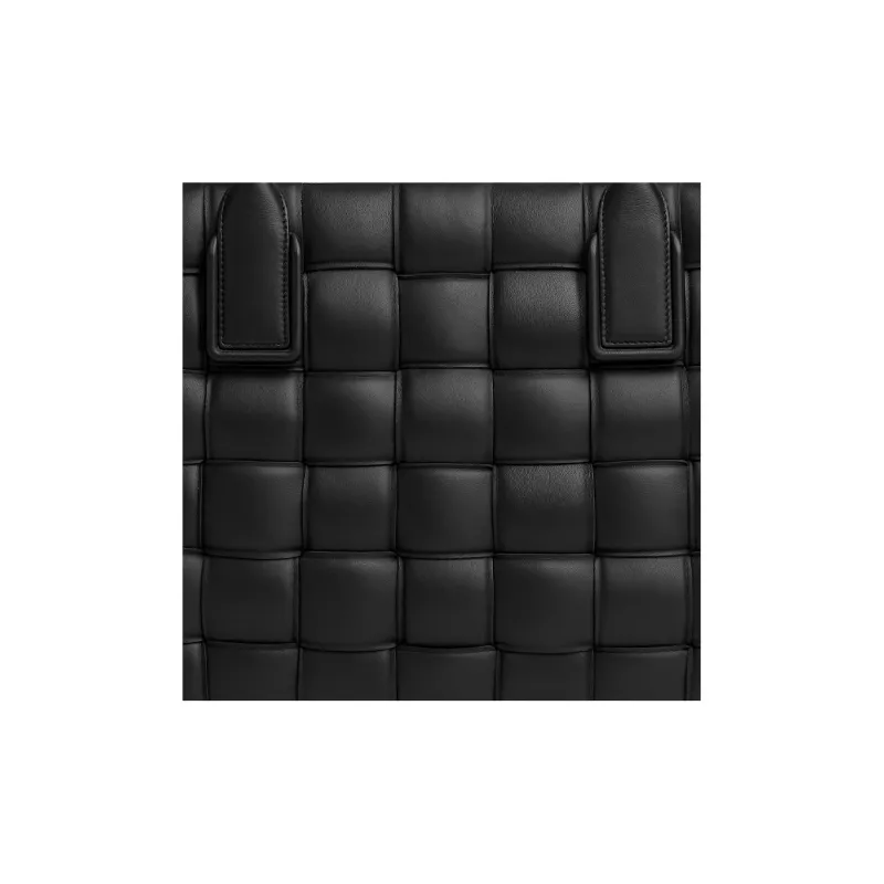 Bottega Veneta Lambskin Tote Bag Shopping Bag Handbag Large Size Women's Black-3