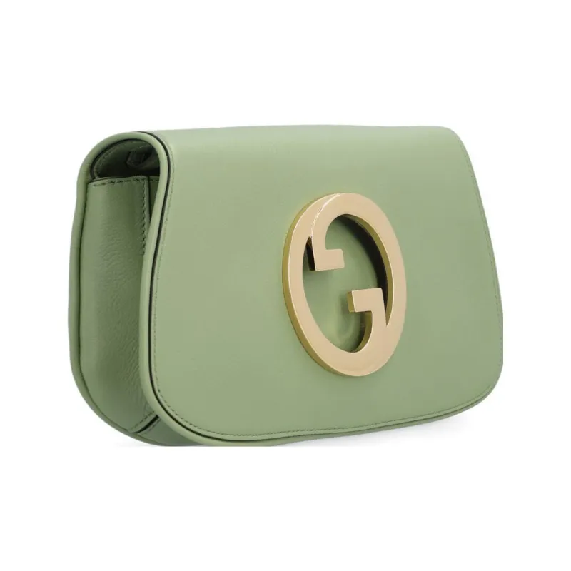 GUCCI Blondie Leather Chain Bag, Shoulder Bag, Crossbody Bag, Shoulder Bag Women's Light Green-1