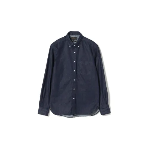 Beams Shirts Men Indigo