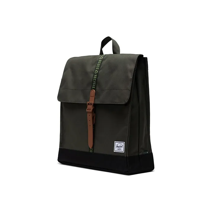 Herschel Recycled Material Backpack Medium Size Unisex Twilight Forest Green/Classic Black-1