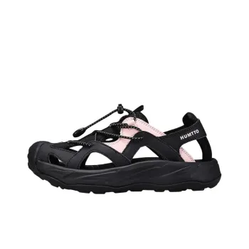 HUMTTO Beach River Trekking Shoes Sports Sandals Women's Black Smoke Pink