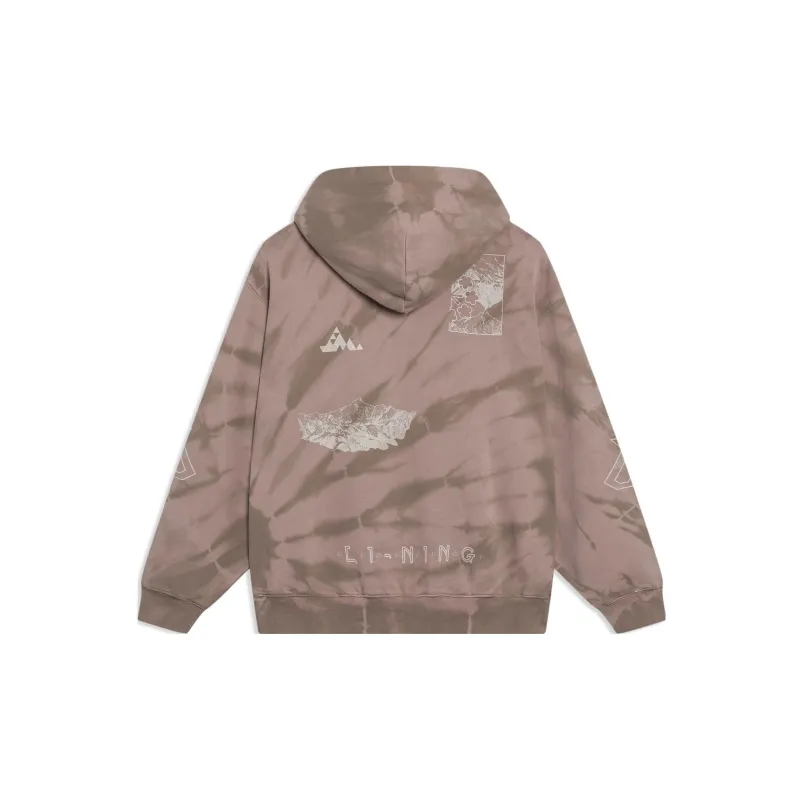 LiNing Sweatshirts Unisex Earth Umber Tie Dye-1