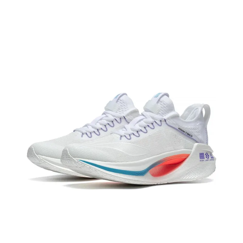 LiNing Jueying Essential Anti Slip And Wear Resistant Breathable Low Top Running Shoes Men's White Blue Orange Purple-2