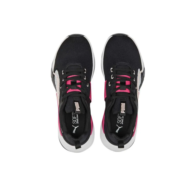 PUMA Zora Cushioning Anti-Slip Wear-Resistant Breathability Low-Top Casual Shoes Women's Black Purple-3