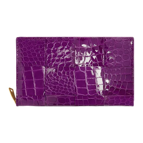 Bottega Veneta Calfskin Wallet Women's Purple