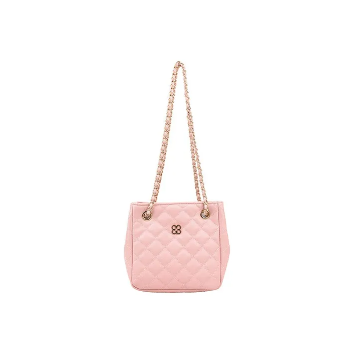 JANE KLAIN PU Handbag Shoulder Bag Small Size Women's White/Pink/Black-1