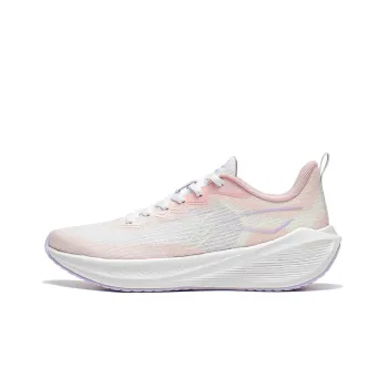 LiNing Wuyue Slip Resistant, Abrasion Resistant, Breathable Low Top Casual Running Shoes Women's White Pink