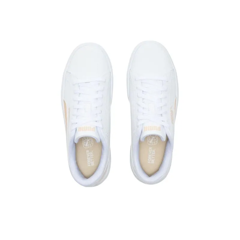 PUMA Smash Platform V3 'White/Beige' Women's-3