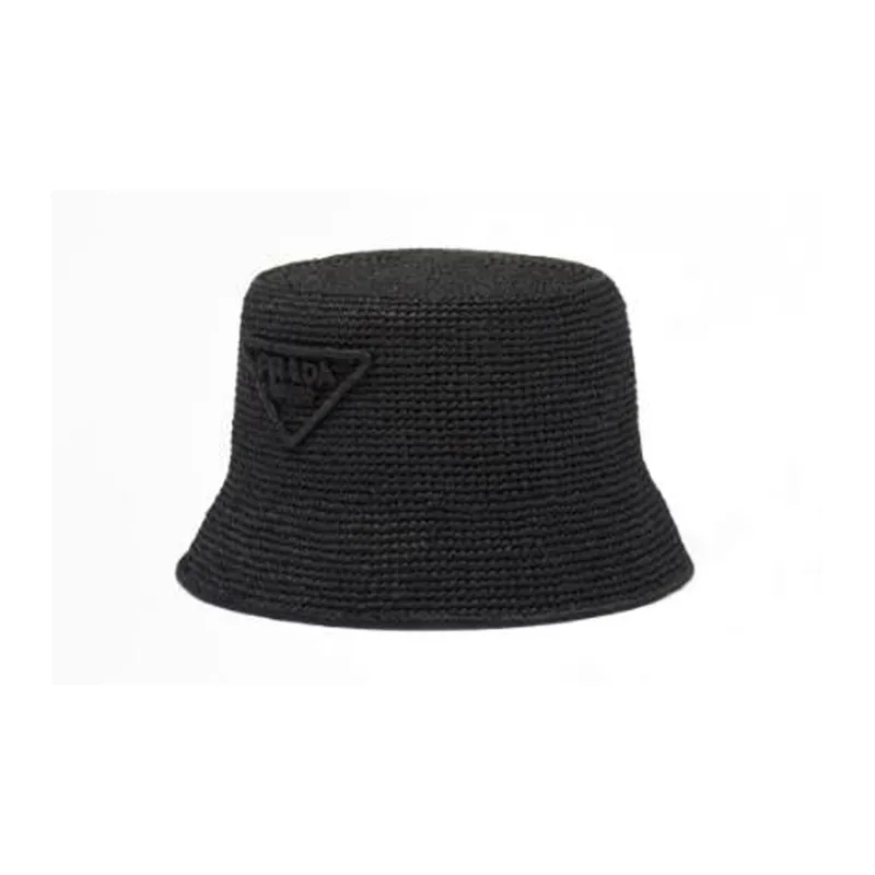 PRADA Raffia Bucket Hat-0