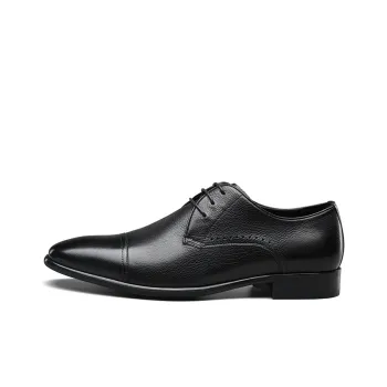 YEARCON Dress Shoes Men Low Top Black