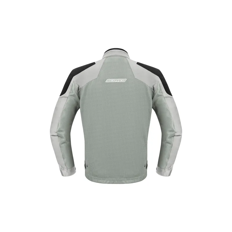 SCOYCO Racing Suit Motorcycle Jacket Men's Light Gray-1