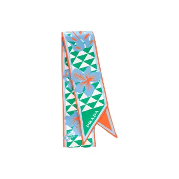 PRADA Floral-print Twill Scarf